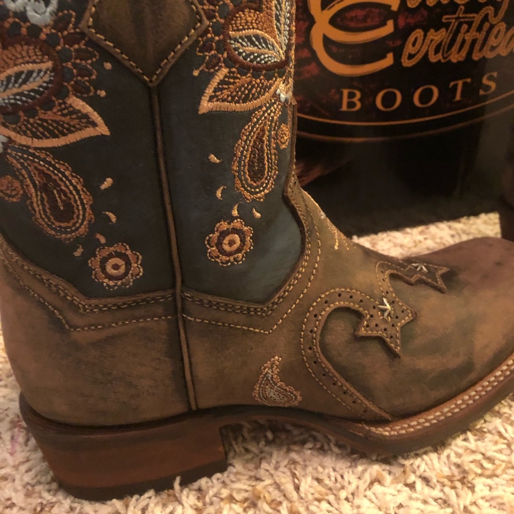 Dan Post Western Lily Boots Sundance Catalog 8.5 9